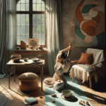 KI-generiertes Kunstwerk mit natürlichem Licht, klassischen Fenstern; Fusion von Tradition und Moderne.
